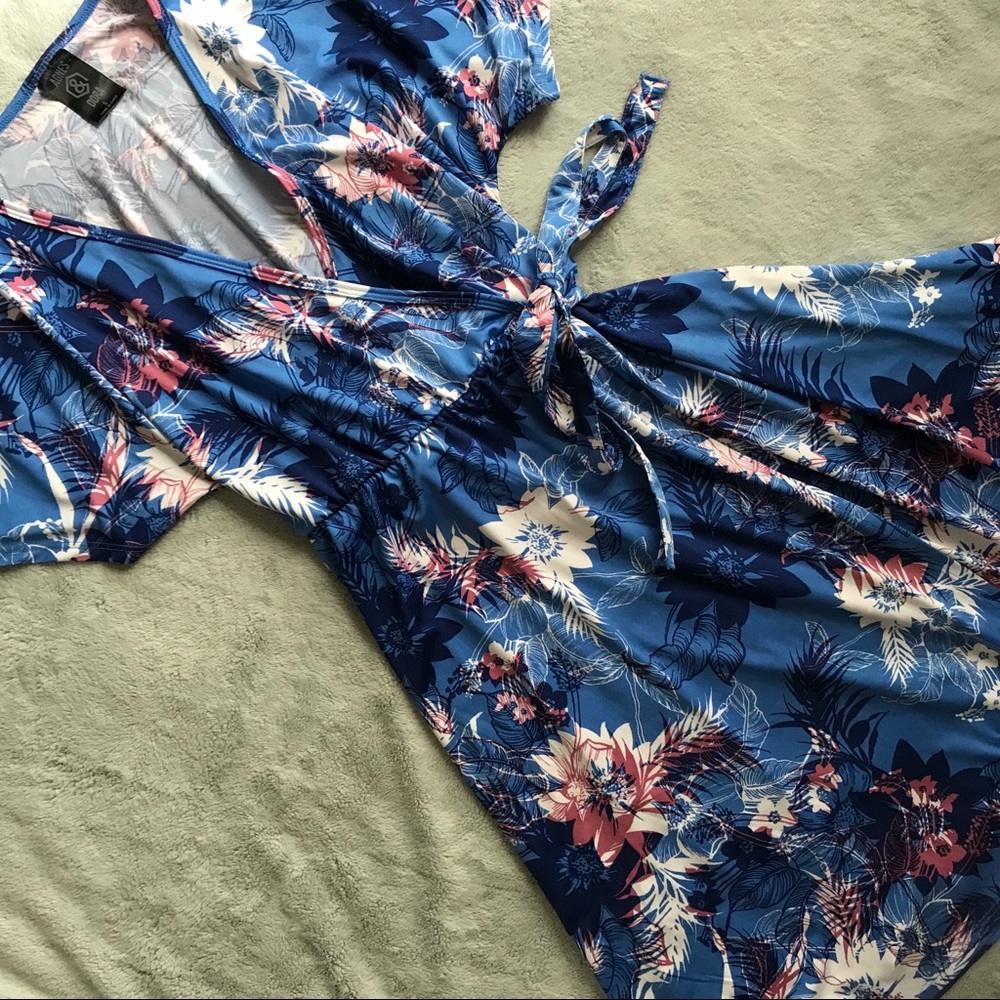 Agnes & Dora Nightingale Wrap Dress Blue Hues